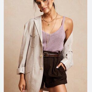 Banana Republic Ramie-Rayon Sweater Tank Grey Violet